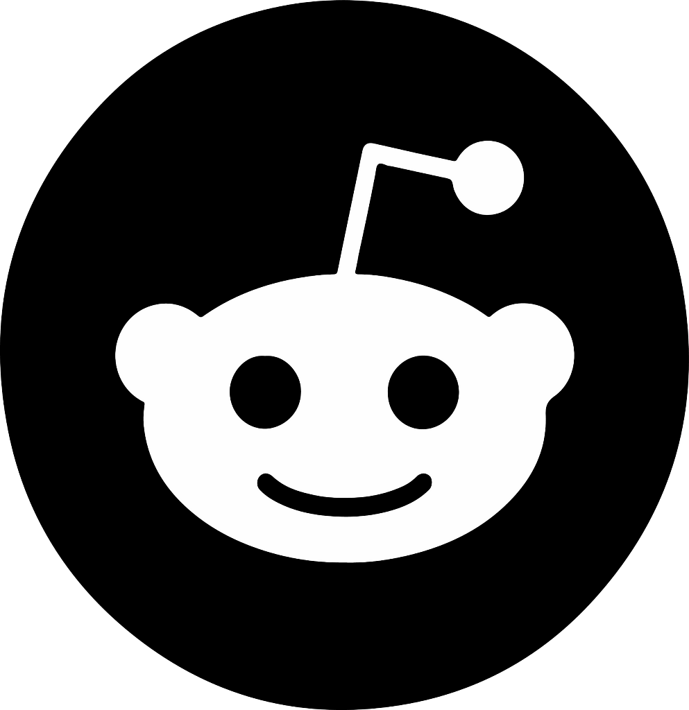 Reddit black icon