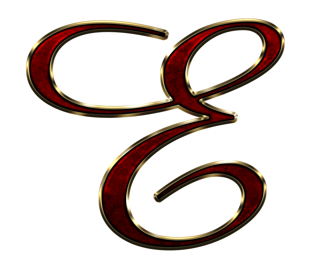 Capital Letter E Red