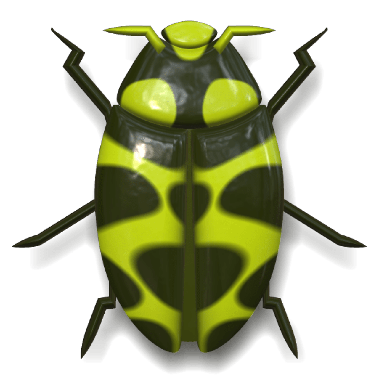 Ladybug Dark Green and Yellow
