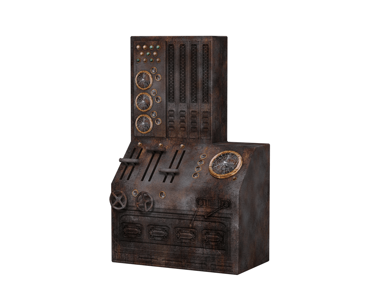 Machine With Dials and Levers