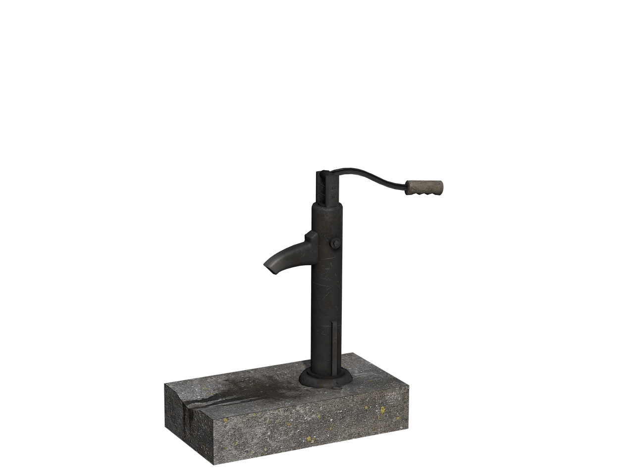 Water Pump on Wooden Block