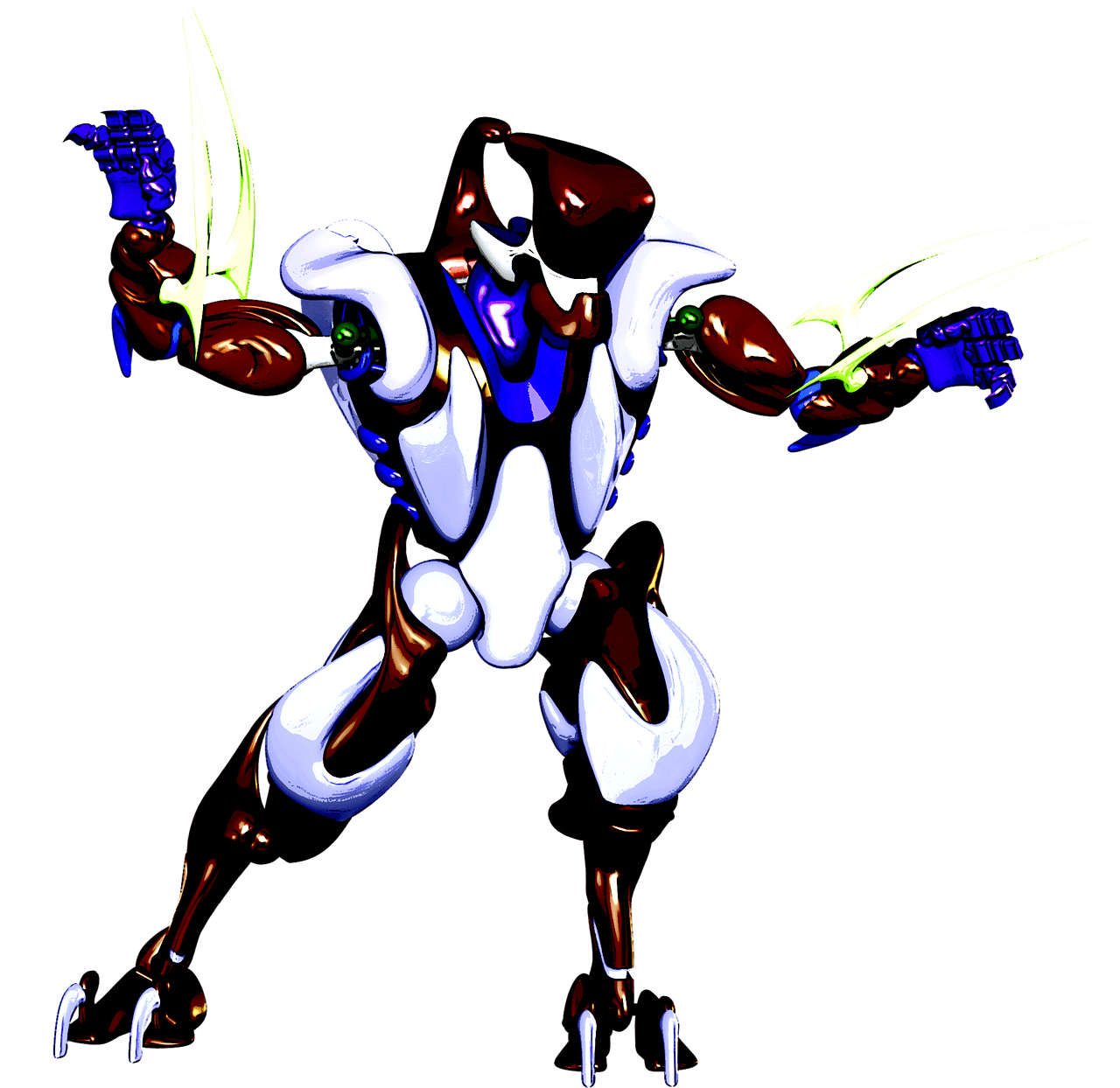Multicolor Robot Arms Spread