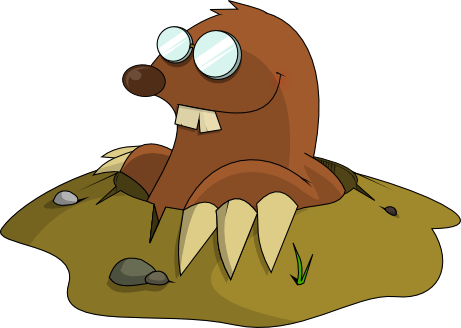 Mole With Glasses Clipart