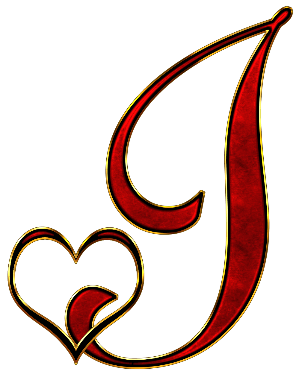 Valentine Capital Letter J