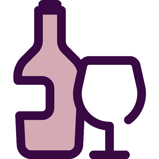 Wine Glass And Bottle Icon