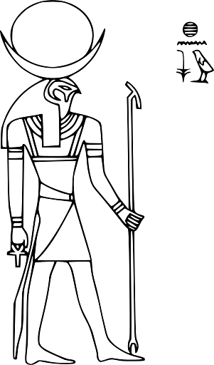 Illustration of Egyptian God Khonsu