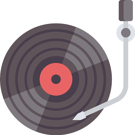 Turntable With Vinyl Icon
