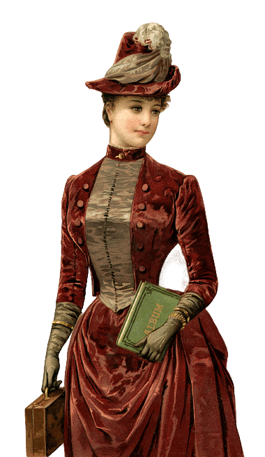 Victorian Woman Holding A Book