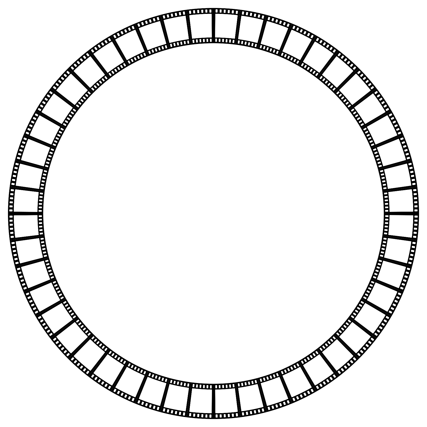Film Strip Circle Frame