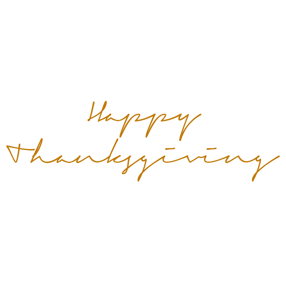 Happy Thanksgiving Signature Text