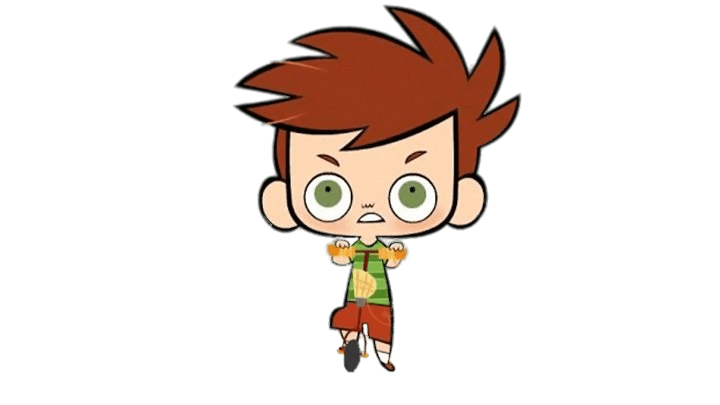 Eliot Kid on His Scooter