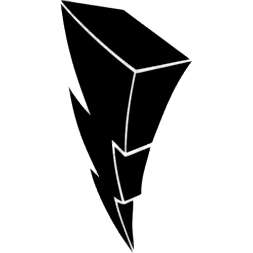 Black Power Rangers Lightning Bolt