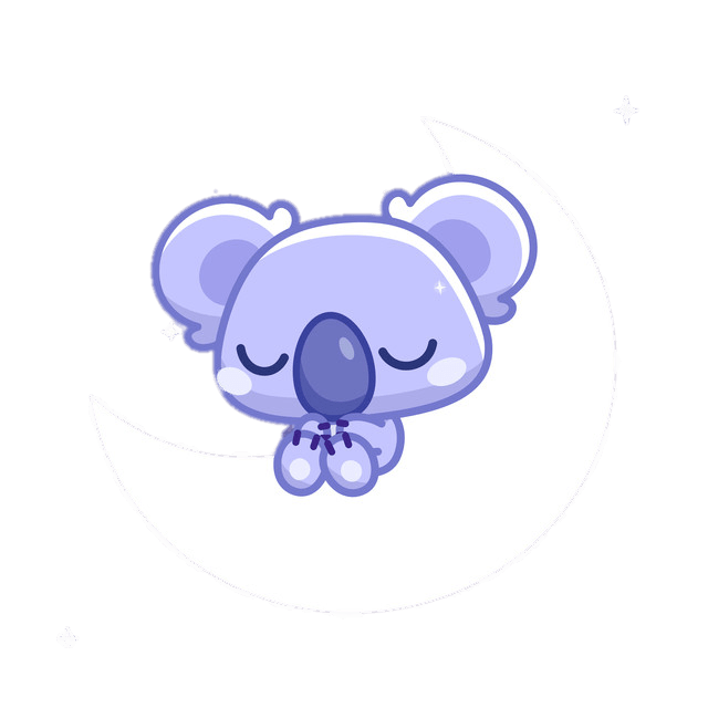 Sleepypaws the Snoozy Koala Sleeping on the Moon