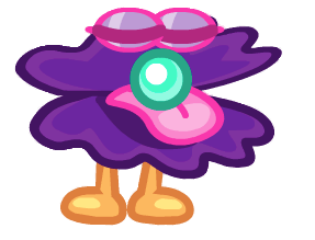 Shimmy the Selfish Shelfish Showing Pearl