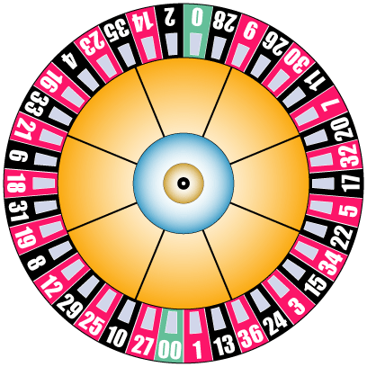 Pink and Black Roulette Wheel