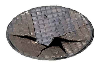 Broken Manhole Cover