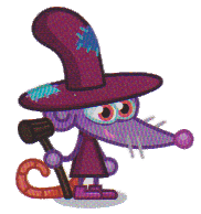 Rebus the Scraggy AristoRat Holding Hammer