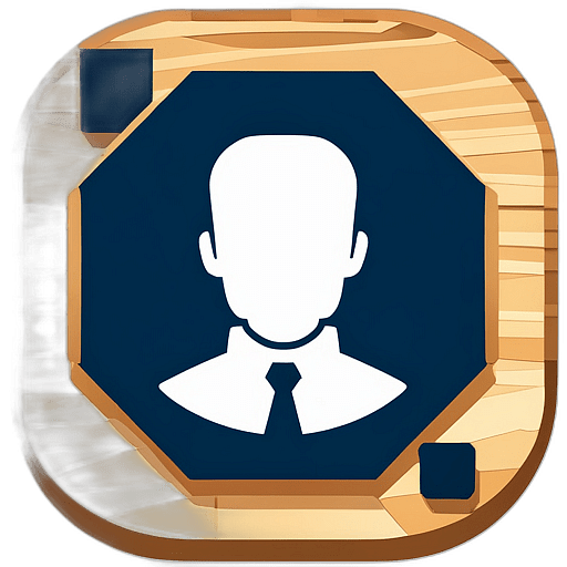 Business & Job Hunting, Minimalist App Icon - Circle Icon Bevel Border