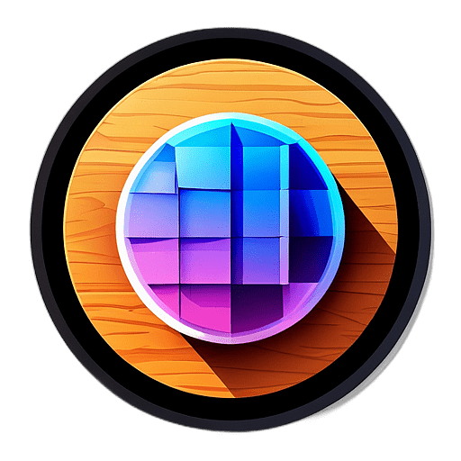 Games - Puzzle, Minimalist App Icon - Circle Icon Bevel Border