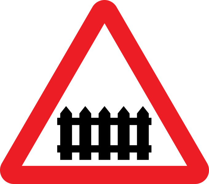 Train Crossing Traffic Sign