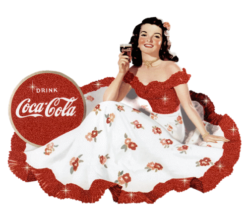 Vintage Coca Cola Woman Illustration