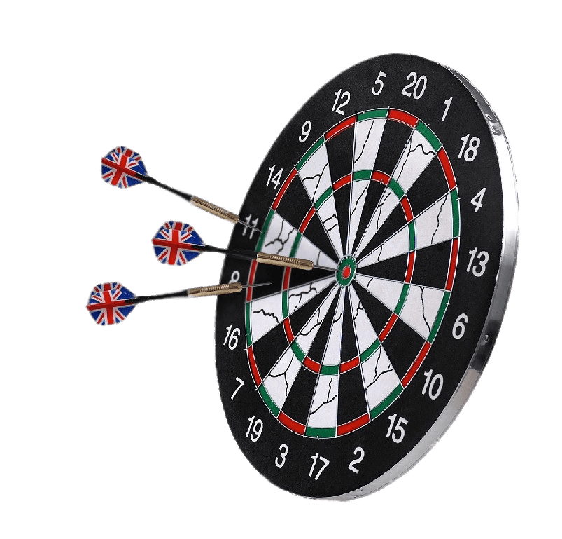 Three Darts on A Dartsboard