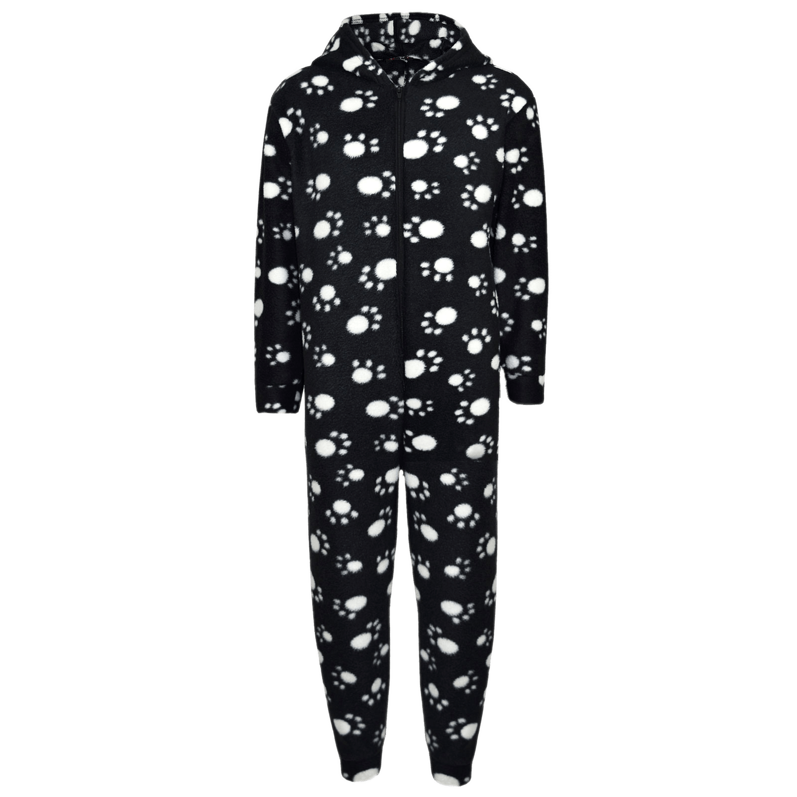 Paw Prints Black Onesie