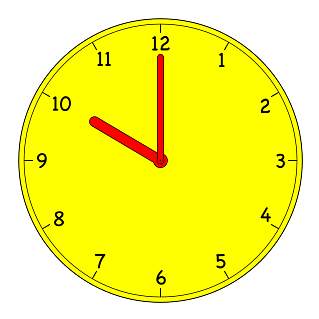 Analogue Clock 10:00