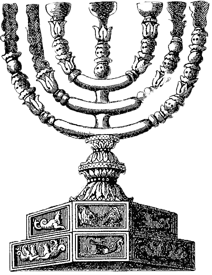 Vintage Menorah Illustration