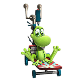 Pet Pals Pio the Frog on Skateboard