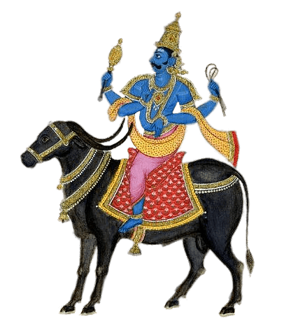 Yama on a large buffalo