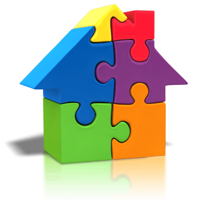 House Made Of Puzzle Pieces