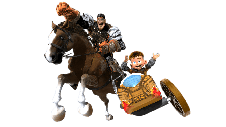 My Knight and Me Horse With Sidecart