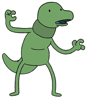 Adventure Time Gunther the Dinosaur Wizard