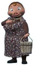 Jakers ! Piggley Winks Character Elly Winks Holding Bucket