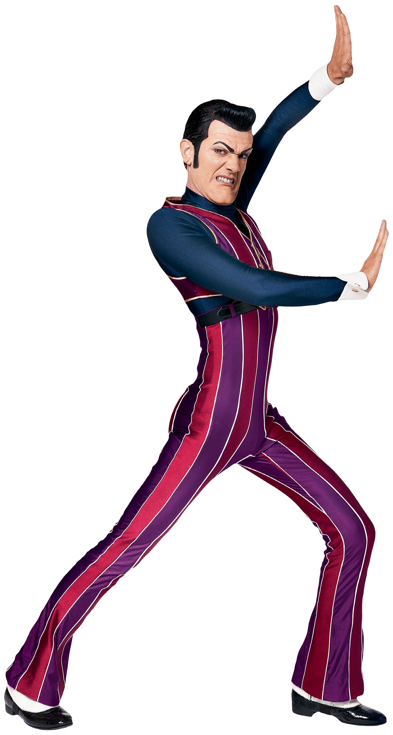 Robbie Rotten Trying To Hold the Wall