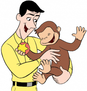 The Man In the Yellow Hat Holding George