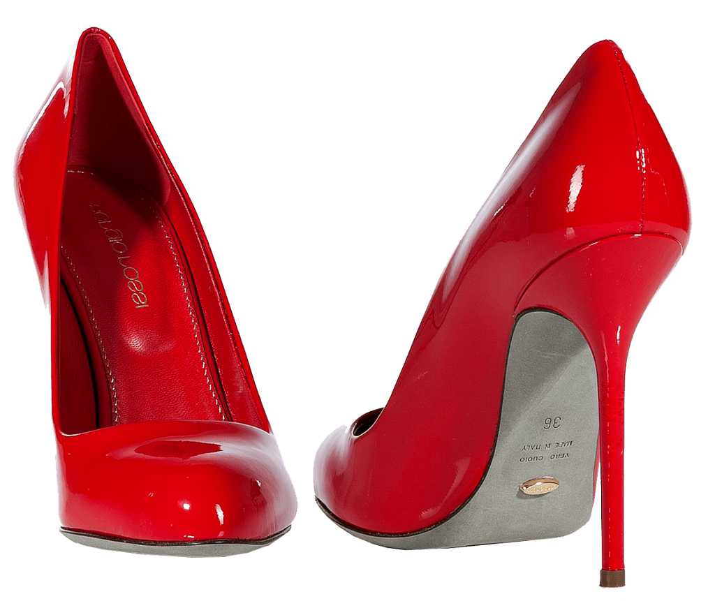 Pair Of Red Women Shoes