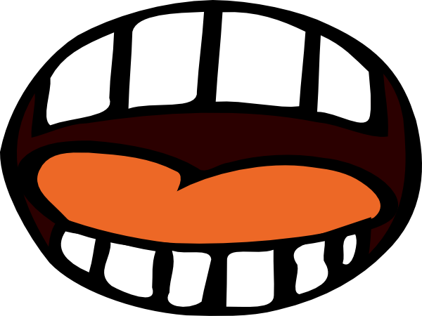 Cartoon Mouth Orange Tongue