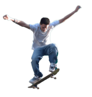 Skateboarder Jumping