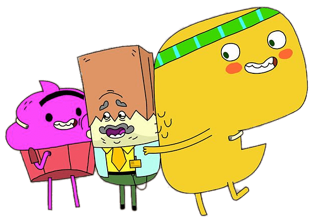 Cupcake & Dino Holding Uncle Chance