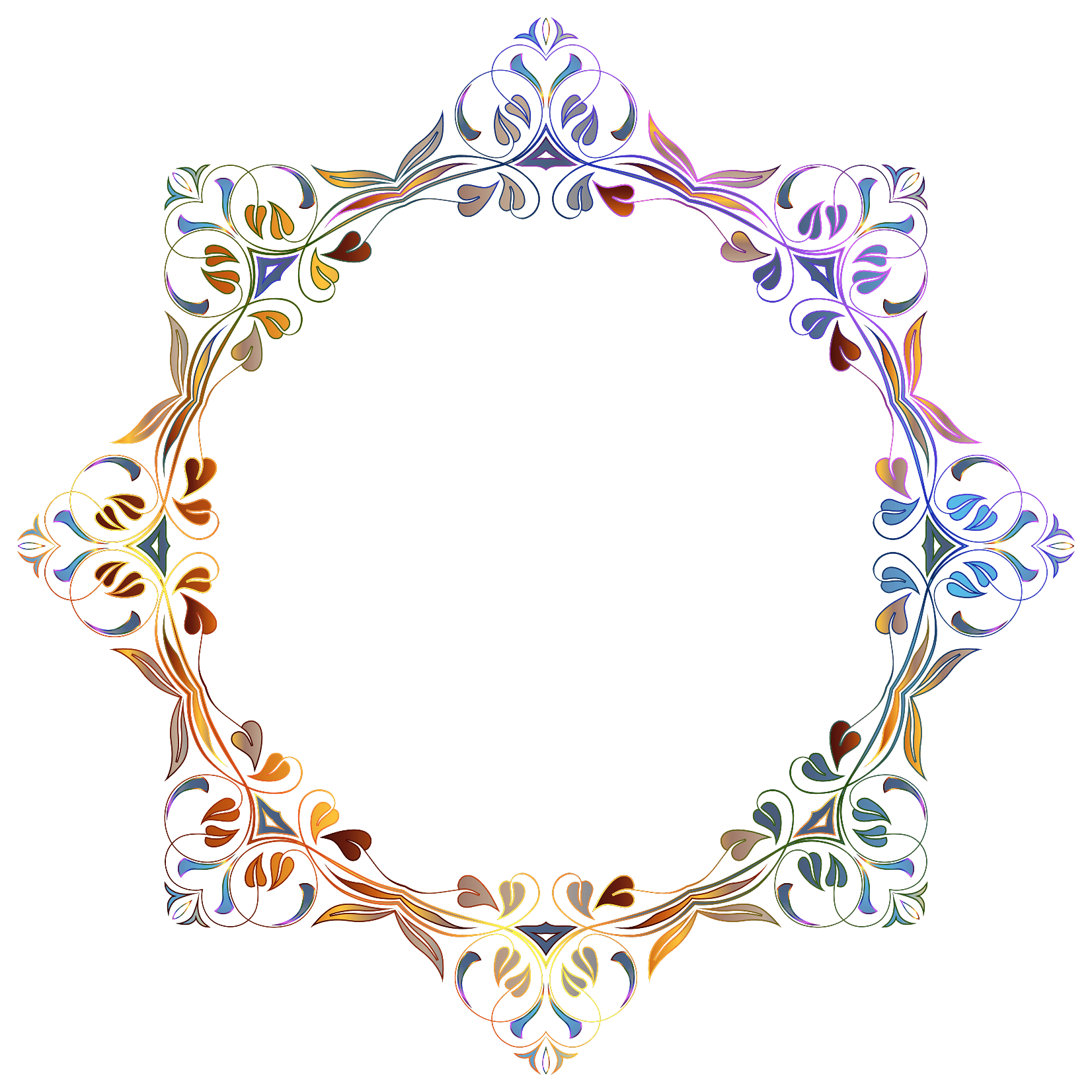 Flourishing Coloured Frame