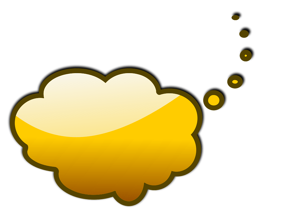 Yellow Thought Bubble