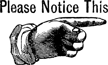Please Notice This Vintage Hand