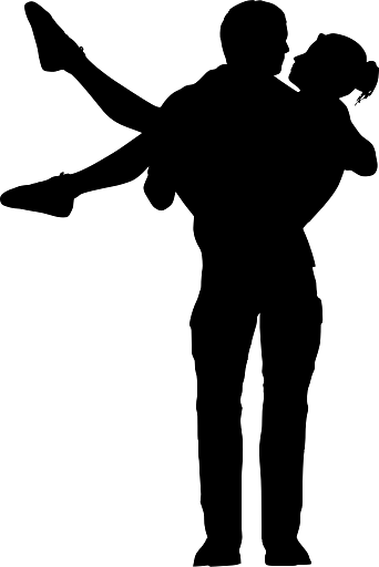 Man Holding Woman in his Arms