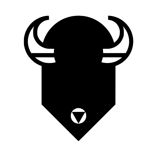 Artistic Image of a Bull with White Horns