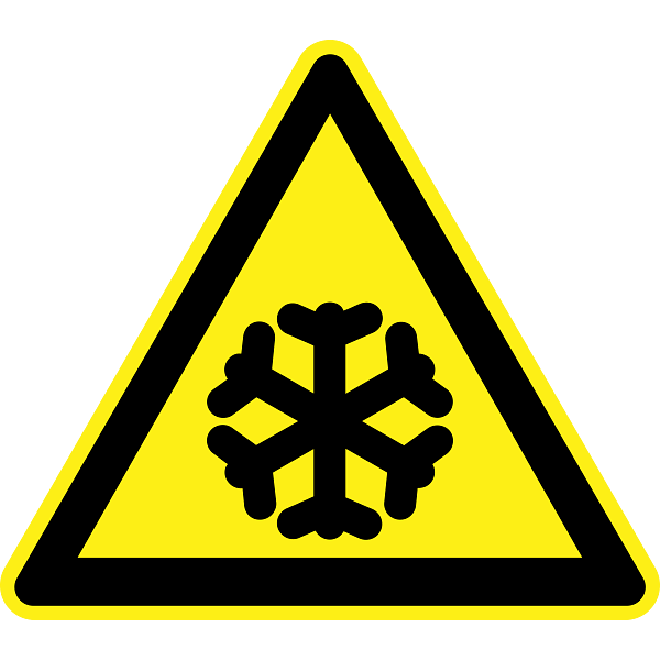 Freezing Hazard Warning Sign