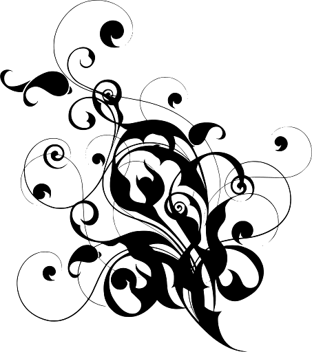 Heavy Abstract Floral Decoration