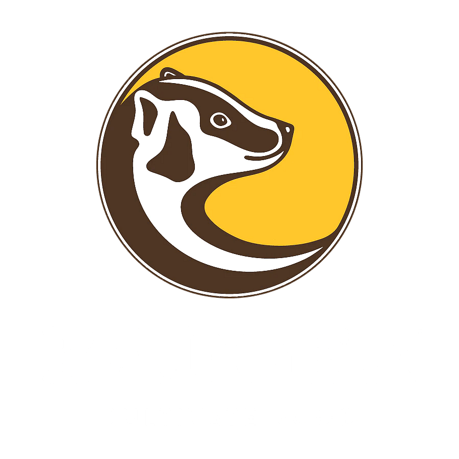 Badger logo white