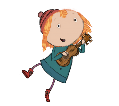 Peg Playing the Guitar